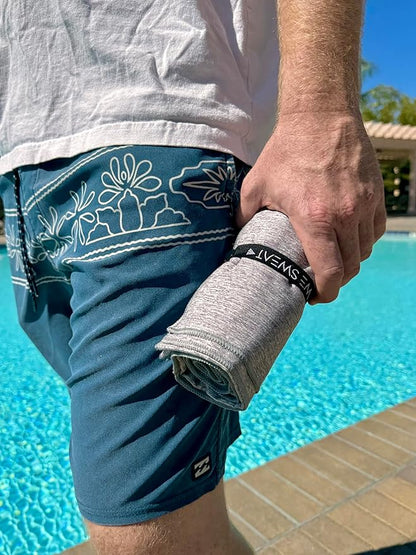 We Sweat's (2 Pack) Microfiber Towels Perfect for Travel, Gym Shower & Camping. Ultra Compact - Lightweight Shower Towel - Soft and Absorbent Silver Ion Odor-Free Absorbent Fiber - Quick Dry Towel