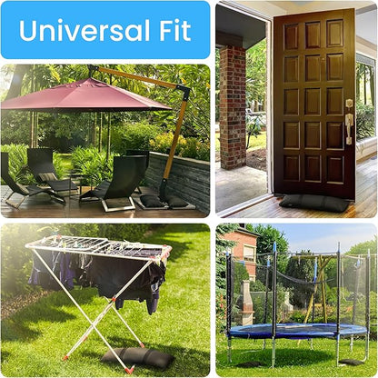 Rhino BaseMate Umbrella Base Weights 6-Pack – Fillable Sand Bags for Umbrella Base & Patio Stand | Durable Weatherproof Sandbag Weights for Outdoor Umbrellas, Arched Design, Holds Up to 49 lbs Each