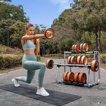 Dumbbell Weight Plates –Dual Purpose Ergonomic Fitness Equipment, Multifunctional Design for Strength Training, Full Body Workouts and Home Gym