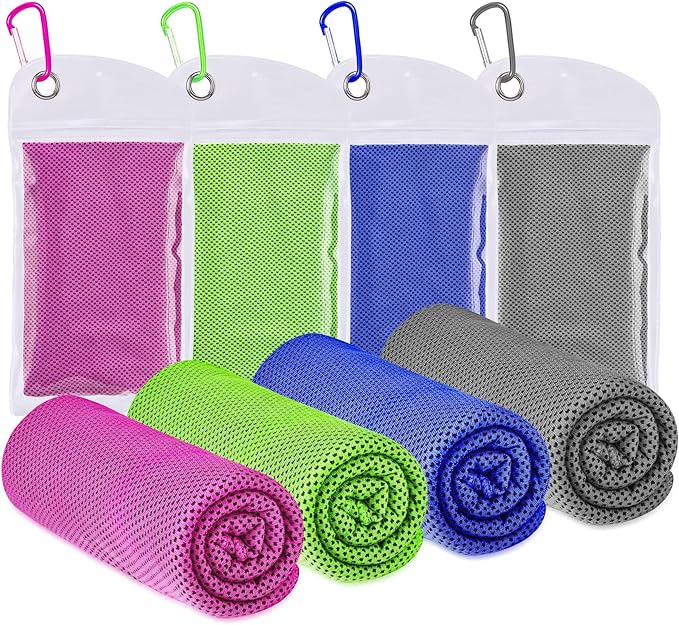Cooling Towels (40"x12"), Cooling Towels for Neck and Face, Microfiber Ice Towel Cool Towel for Yoga, Golf, Sports, Gym, Workout, Camping, Fitness, Outdoor & More Activities
