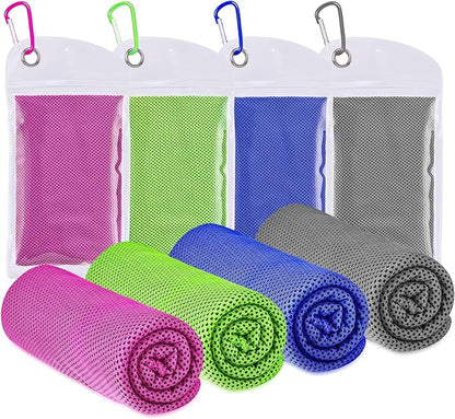 Cooling Towels (40"x12"), Cooling Towels for Neck and Face, Microfiber Ice Towel Cool Towel for Yoga, Golf, Sports, Gym, Workout, Camping, Fitness, Outdoor & More Activities
