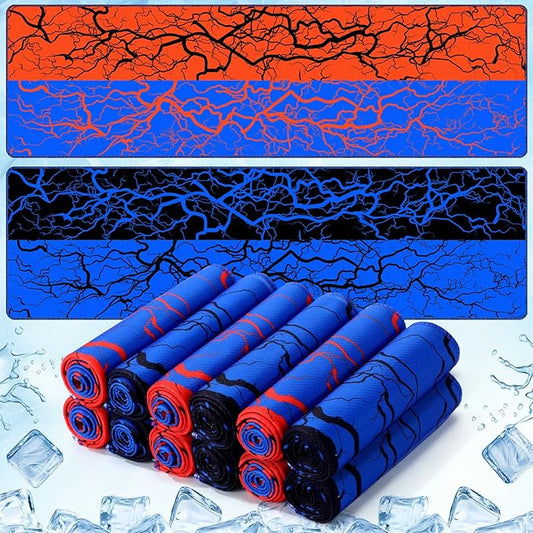 12 Pcs Cooling Towels 40"x12" Soft Breathable Chilly Microfiber Towel for Neck and Face Ice Towel Sweat Rag for Yoga Running Sport Gym Workout Camping Fitness Party Favors Team Gift