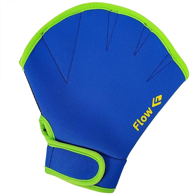 Flow Swimming Resistance Gloves - Webbed Gloves for Water Aerobics, Aquatic Fitness, and Swim Training