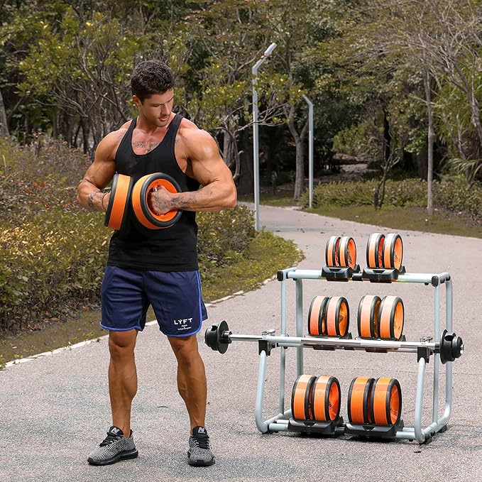 Dumbbell Weight Plates –Dual Purpose Ergonomic Fitness Equipment, Multifunctional Design for Strength Training, Full Body Workouts and Home Gym