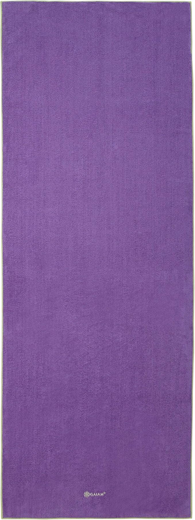 Gaiam Yoga Towel - Mat Sized Active Dry Non Slip Moisture Wicking Sweat Absorbent Microfiber Hot Yoga Towel for Women & Men | Stay-Put Corner Pockets (70" Long x 26" Wide)