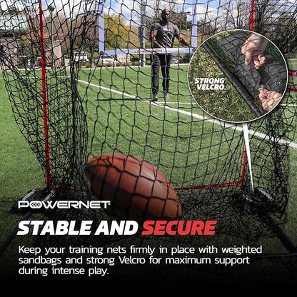 PowerNet All Sport Sandbags, Portable Soccer Goal Stability Sand Bags, Extra Weight for Football, Softball or Baseball Net, Fill Heavy Duty Bags with Sand or Weighted Balls