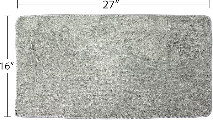 Eurow Microfiber Gym Towels, Super Absorbent & Quick Drying Sweat Towels for Fitness, Sports, Yoga, Workout, Sauna, Face & Equipment, Soft & Reusable,16x27 Inches, 6-Pack, Gray
