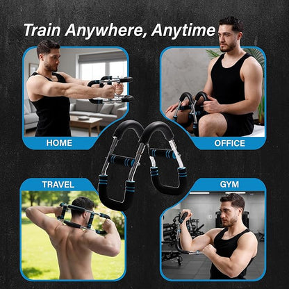 Adjustable Twister Arm Trainer – Modular Upper Body Resistance Trainer for Home Workouts, Multiple Resistance Options Available, with Grip & Finger Training Tools and Carry Bag