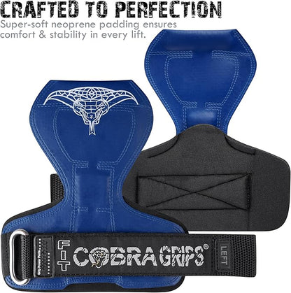 Cobra Grips PRO Weight Lifting Gloves Heavy Duty Straps Alternative with Power Lifting Hooks Padded Wrist Support for Deadlifts & Bodybuilding