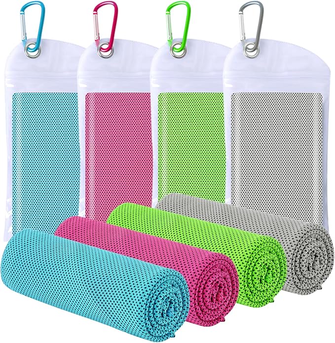 Cooling Towels for Neck and Face - Soft Breathable Chilly Towel, Sweat Wraps, Cool Rags Quick Dry Towel for Hot Weather, Workout, Sports, Yoga, Gym, Hiking, Running, Trips, Golf
