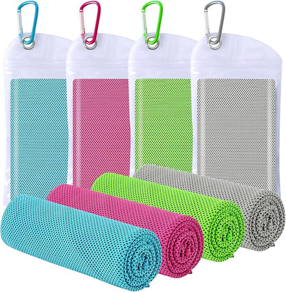 Cooling Towels for Neck and Face - Soft Breathable Chilly Towel, Sweat Wraps, Cool Rags Quick Dry Towel for Hot Weather, Workout, Sports, Yoga, Gym, Hiking, Running, Trips, Golf