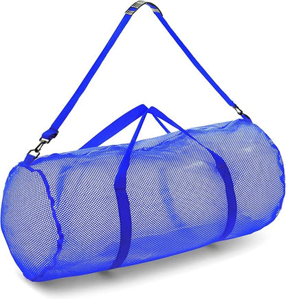 Champion Sports Mesh Duffle Bag – Oversized Breathable Gear Bag with Zipper & Shoulder Strap for Sports, Gym & Travel