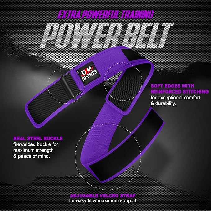 DXM SPORTS Self-Locking Weight Lifting Belt - Men Women Gym Fitness Strength Training, Bodybuilding Powerlifting Weightlifting Workout, Deadlift Squat, Pro Exercise Belt