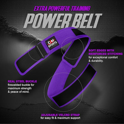DXM SPORTS Self-Locking Weight Lifting Belt - Men Women Gym Fitness Strength Training, Bodybuilding Powerlifting Weightlifting Workout, Deadlift Squat, Pro Exercise Belt