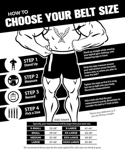 Stoic Powerlifting Belt/Weight Lifting Belt - 4 Inches Wide - No Taper for Maximum Support & Protection