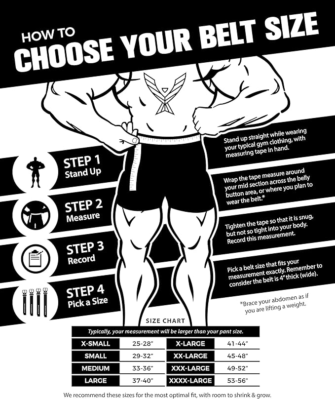 Stoic Powerlifting Belt/Weight Lifting Belt - 4 Inches Wide - No Taper for Maximum Support & Protection
