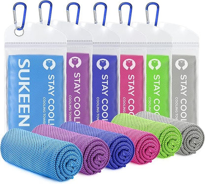Sukeen Cooling Towel (40"x12") for Neck & Head - Soft Breathable Chilly Sweat Towel for Yoga, Golf, Gym, Camping, Running, Workout & More Activities