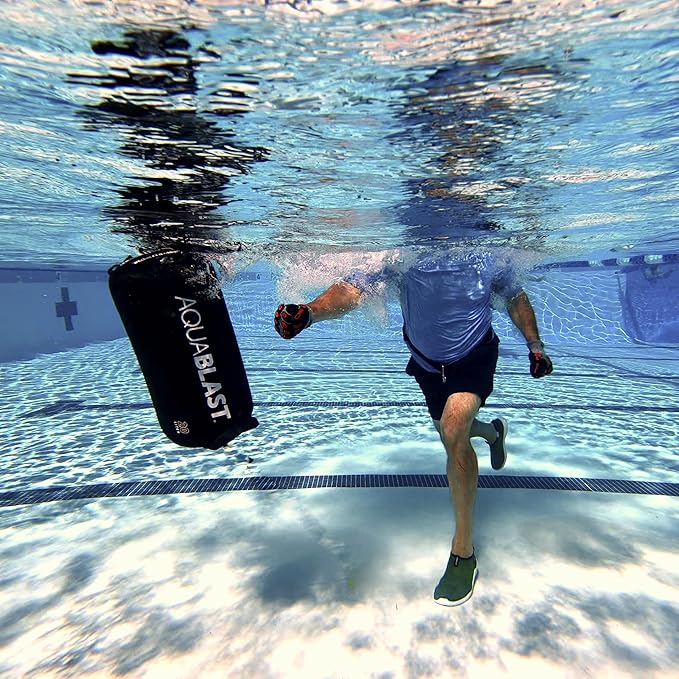 Portable Fitness and Punching Bag for Pools & Swim Spas | Full-Body, Low-Impact Water Resistance Workout | Quick 30-Second Set-Up | Compact & Travel-Friendly