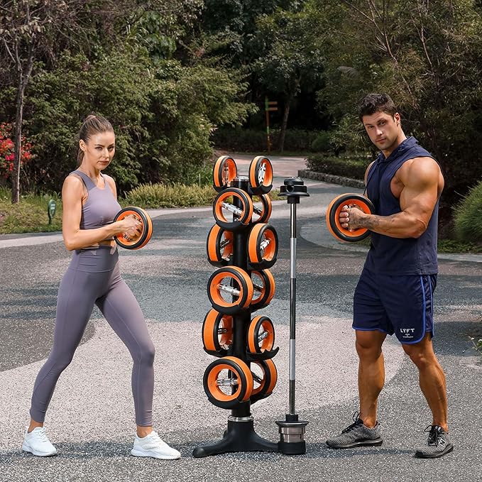 Dumbbell Weight Plates –Dual Purpose Ergonomic Fitness Equipment, Multifunctional Design for Strength Training, Full Body Workouts and Home Gym