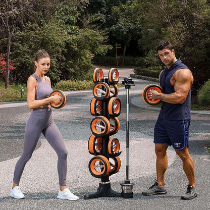 Dumbbell Weight Plates –Dual Purpose Ergonomic Fitness Equipment, Multifunctional Design for Strength Training, Full Body Workouts and Home Gym