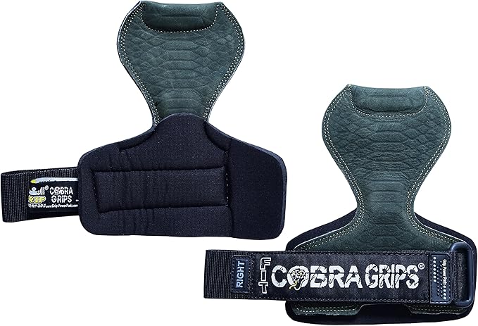 Cobra Grips PRO Weight Lifting Gloves Heavy Duty Straps Alternative with Power Lifting Hooks Padded Wrist Support for Deadlifts & Bodybuilding