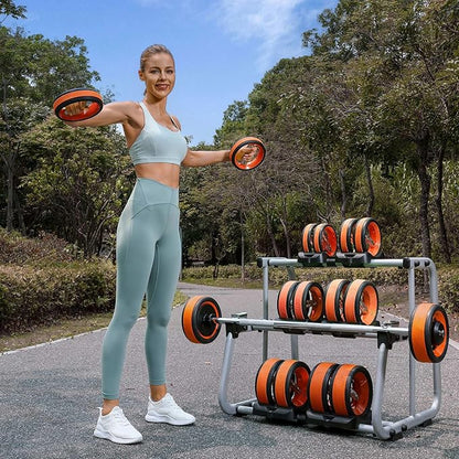 Dumbbell Weight Plates –Dual Purpose Ergonomic Fitness Equipment, Multifunctional Design for Strength Training, Full Body Workouts and Home Gym