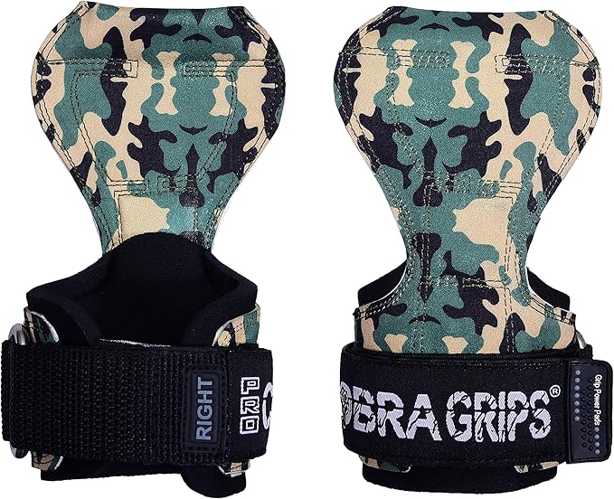 Cobra Grips PRO Weight Lifting Gloves Heavy Duty Straps Alternative with Power Lifting Hooks Padded Wrist Support for Deadlifts & Bodybuilding