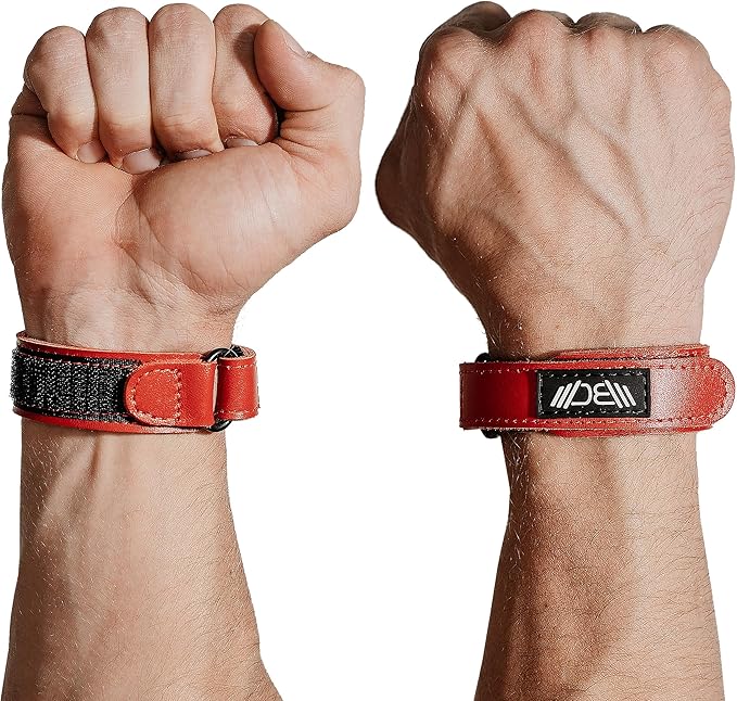 WARM BODY COLD MIND Leather Wrist Wraps for Weightlifting, Powerlifting, Gym – Heavy Duty Wrist Straps for Strength Training, for Men & Women