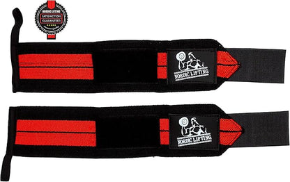 Nordic Lifting Wrist Wraps (2 Pairs) – Lifting Wrist Wraps with Thumb Loop for Weightlifting, Powerlifting & CrossFit – Durable Wrist Support Straps for Men & Women – Gym Essentials for Heavy Lifts