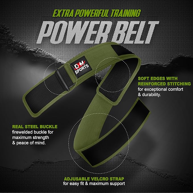 DXM SPORTS Self-Locking Weight Lifting Belt - Men Women Gym Fitness Strength Training, Bodybuilding Powerlifting Weightlifting Workout, Deadlift Squat, Pro Exercise Belt