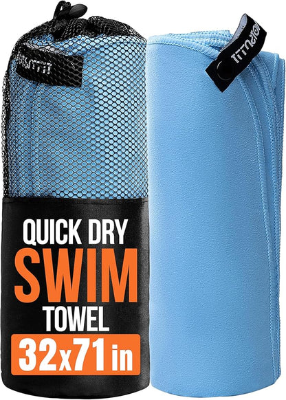 illusion Extra Large Microfibre Swimming Towel (71''L x 32''W)–Compact, Lightweight & Quick Dry Towel-Perfect for Travel, Gym, and Swim Towels Ideal for Post-Workout Showers & After Swimming