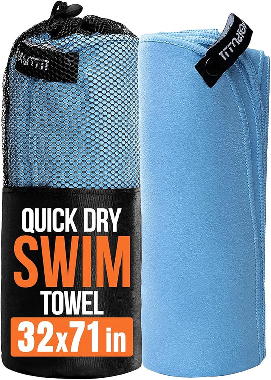 illusion Extra Large Microfibre Swimming Towel (71''L x 32''W)–Compact, Lightweight & Quick Dry Towel-Perfect for Travel, Gym, and Swim Towels Ideal for Post-Workout Showers & After Swimming