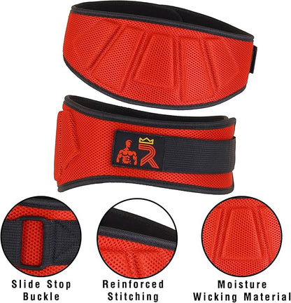 Men's & Women's Workout Back Support for Lifting Cross Training and Powerlifitng Weightlifting Belt 6" Inch Auto-Lock Weight Fitness Belt
