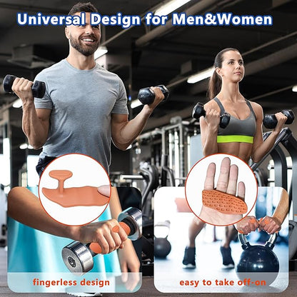 Silicone Gym Grips for Weight Lifting,Workout Gloves for Women Men Alternative,Anti Slip Gym Workout Grip,Rubber Gym Hand Grips-Weightlifting Grips Pad for Barbell,Pull Up,Ryptfit,Training