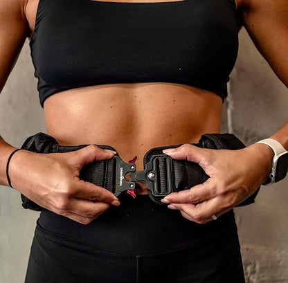 Weighted Training Belt (10-15 lb) – Ergonomic, Breathable & Adjustable – Perfect for Strength Training, Running & Fitness – Durable with Steel Weights