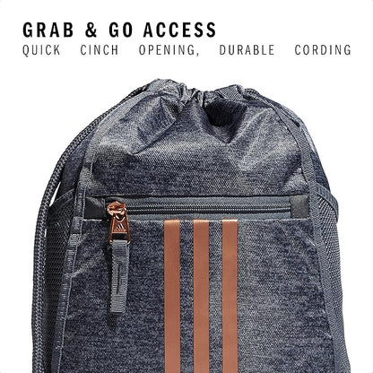 adidas Alliance Sackpack – Drawstring Backpack for Sports, Small Gym Bag