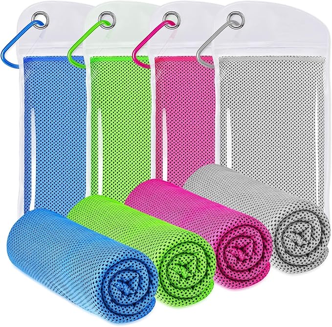 Cooling Towels (40"x12"), Cooling Towels for Neck and Face, Microfiber Ice Towel Cool Towel for Yoga, Golf, Sports, Gym, Workout, Camping, Fitness, Outdoor & More Activities
