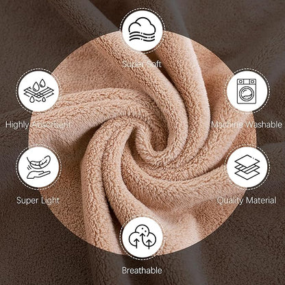 Cosy Family 6 Pack Ultra Soft Microfiber Absorbent Hand Towel, Silk Hemming Towels for Bathroom - Quick Drying - Perfect for Bath, Fitness, Gym, Shower, Hotel, and Spa - 16x28 Inch, Warm Color
