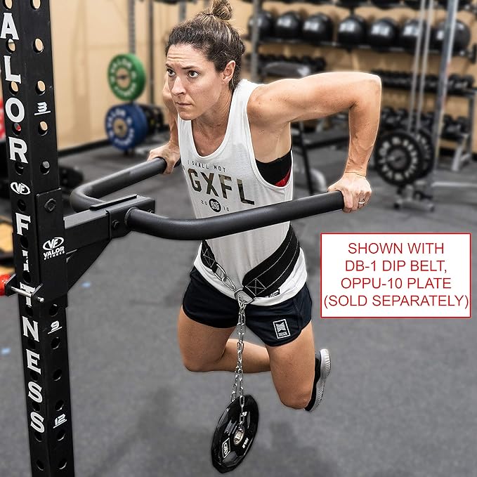 Valor Fitness Power Rack Dip Handle Attachments with Multiple Fits - Options Compatible with 2" & 2.5" Uprights and 3" Rigs with 1" Hole - Strength Training Accessory