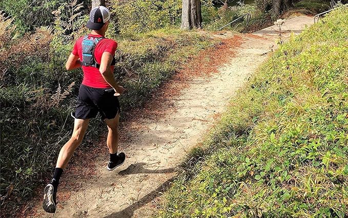 FITLY Minimalist Running Pack - Fitness Backpack Phone Holder, Storage, Thoracic Belt - Carry Personal Items - Running Gear for Men & Women - Lightweight Hydration Water Backpack