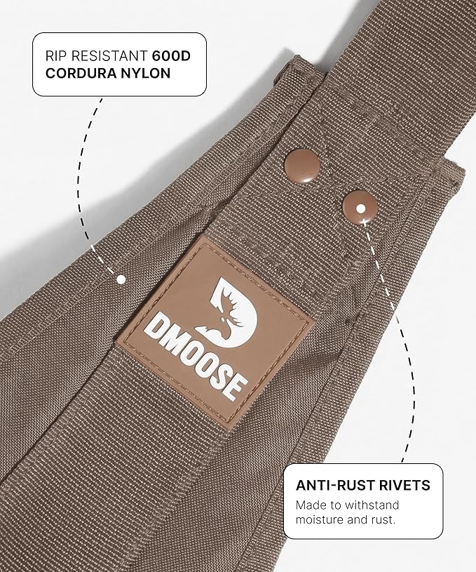 DMoose Fitness Hanging Ab Straps for Pull Up Bar & Core Strength Training - Soft Padded Exercise Straps for Ab Swing & Leg Raises, Hang Bar Strap with 2 Steel Carabiners - Abs Equipment for Home & Gym