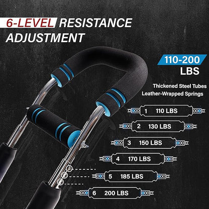 Adjustable Twister Arm Trainer – Modular Upper Body Resistance Trainer for Home Workouts, Multiple Resistance Options Available, with Grip & Finger Training Tools and Carry Bag