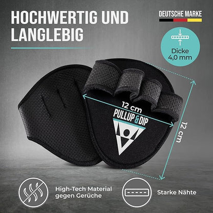PULLUP & DIP Neoprene Grip Pads Lifting Grips, The Alternative to Gym Workout Gloves, Lifting Pads for Weightlifting, Calisthenics & Powerlifting, No More Sweaty Gym Gloves
