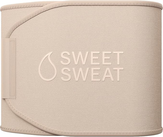 Sweet Sweat Waist Trimmer Toned Series - Premium Sweat Enhancing Fitness Belt for Women & Men - 5 Adjustable Sizes