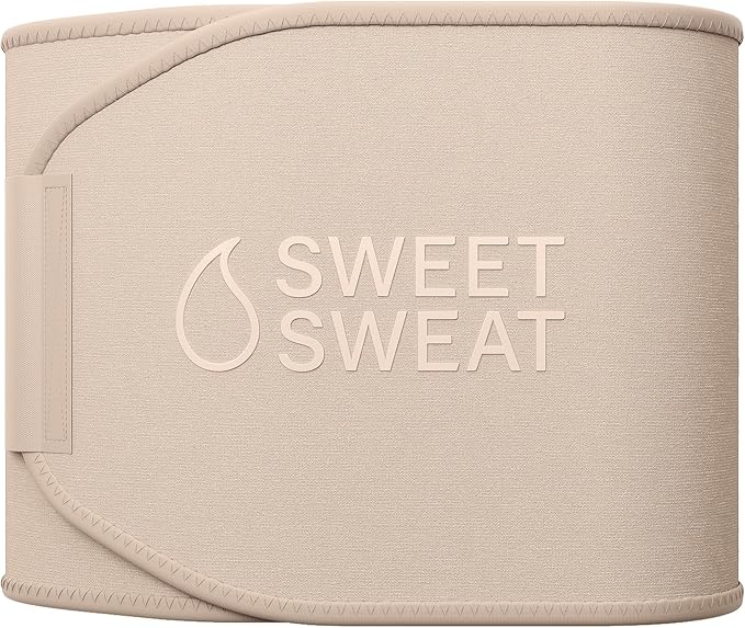 Sweet Sweat Waist Trimmer Toned Series - Premium Sweat Enhancing Fitness Belt for Women & Men - 5 Adjustable Sizes