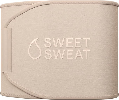 Sweet Sweat Waist Trimmer Toned Series - Premium Sweat Enhancing Fitness Belt for Women & Men - 5 Adjustable Sizes