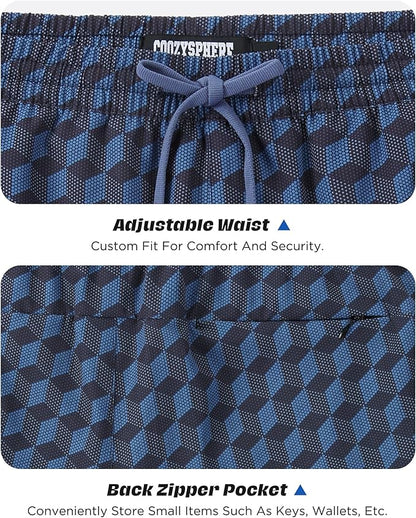Men 2 in 1 Running Shorts with Compression Liner 5" 7" Quick Dry Workout Athletic Shorts with Pockets Towel Loop
