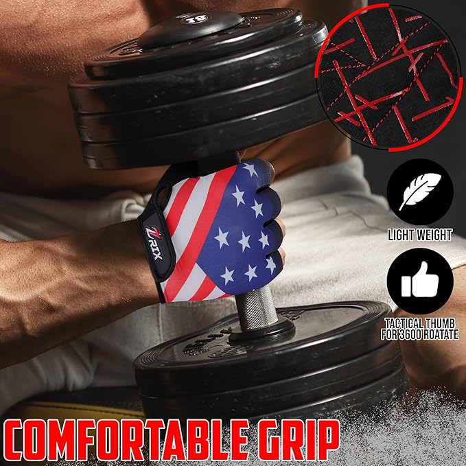 ZRIX Well Vented Weight Lifting Gym Workout Gloves with Wrist Wrap Support for Men & Women & Adult, Full Palm Protection, Training, Fitness, Hanging, Pull ups, Cycling & Hand Grip Gloves