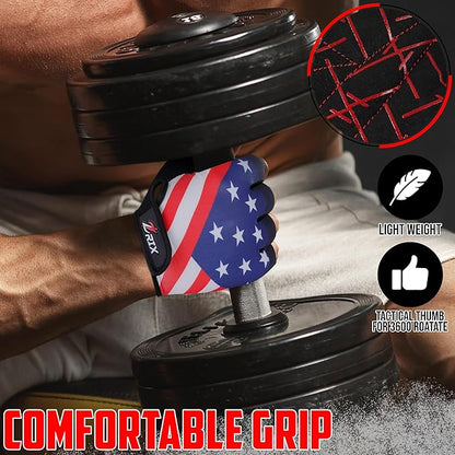 ZRIX Well Vented Weight Lifting Gym Workout Gloves with Wrist Wrap Support for Men & Women & Adult, Full Palm Protection, Training, Fitness, Hanging, Pull ups, Cycling & Hand Grip Gloves