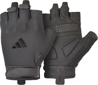 Adidas Essential Training & Weightlifting Gloves, Fingerless Workout Gloves